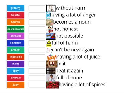 prefixes suffixes