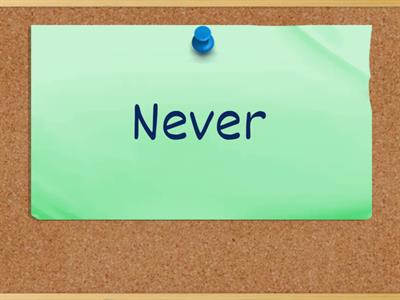 Adverbs of frequency