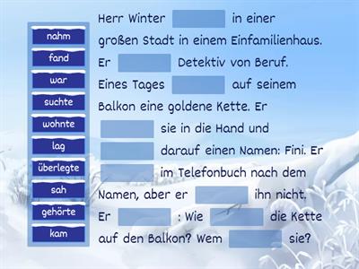 Eine Geschichte im Präteritum