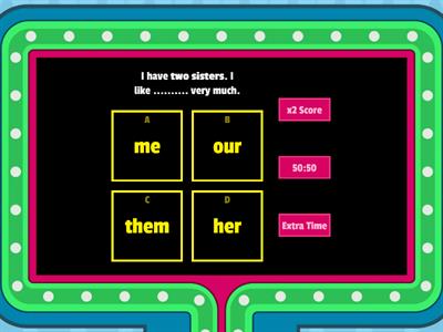 object pronouns (key)