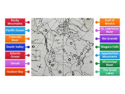 US and Canada Physical Map