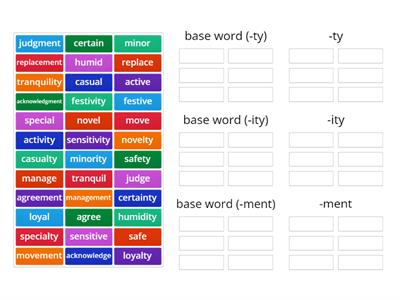 Suffixes (-ty, -ity)