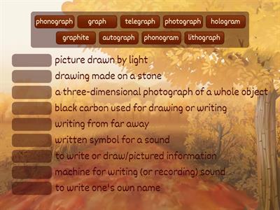 Greek combining forms - graph