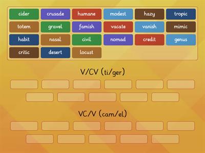 V/CV or VC/V