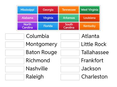 Shaeffer Southeast States & Capitals