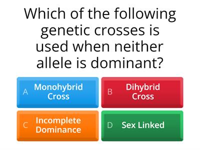 6th Year Biology - Genetic Crosses