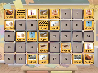 Compound Words (Initial Code) (words from Sounds-Write)