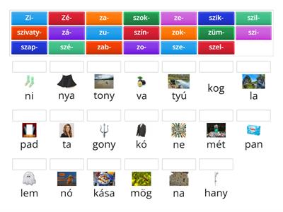 Sz-z diff isk szótagok