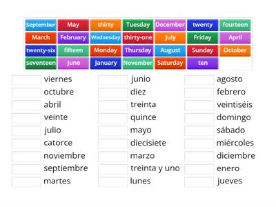 El Calendario y números