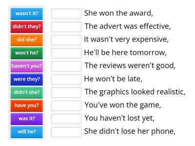 U6 AS6 Question tags