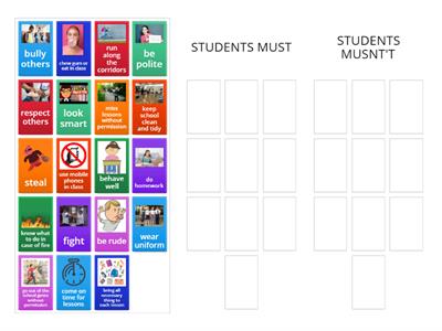 STUDENTS MUST / MUSTN'T