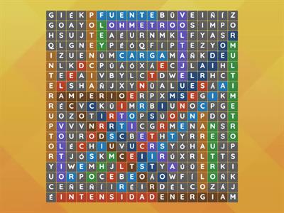 SOPA DE LETRAS DE LA LEY DE OHM