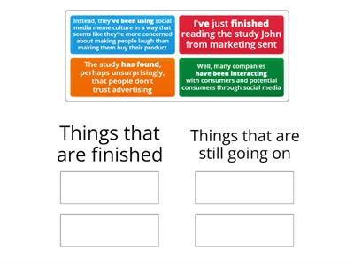 present perfect, present perfect continuous  