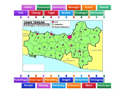 Latihan Peta Buta Jawa Tengah