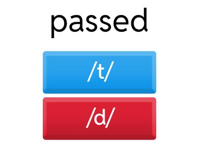 Sound Partners -ed ending /d/ and /t/