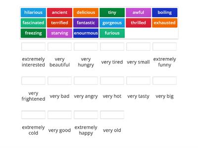 Extreme Adjectives ww 3 unit 1