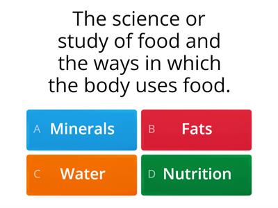 Nutrition Vocab