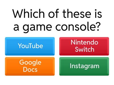 Game console quiz!