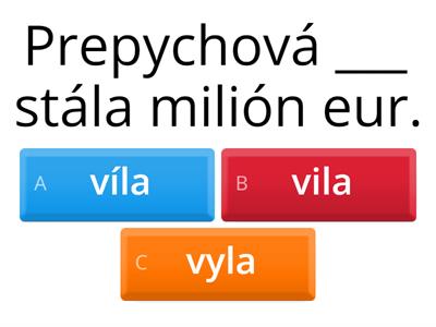 Vybrané slová po V