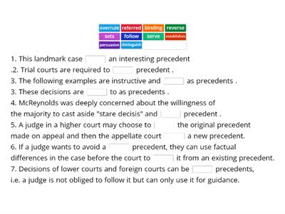 Precedent Collocations