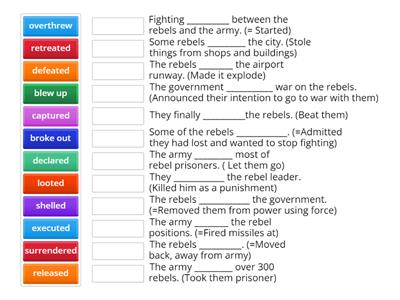 Conflict and Warfare (conflict verbs)