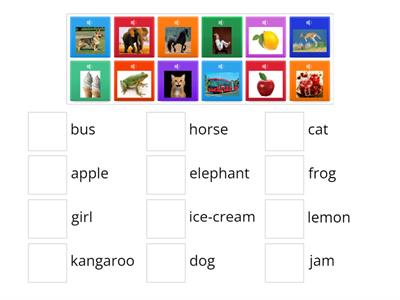 Magic box Alphabet words