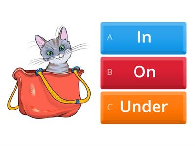 Prepositions: In, on, under