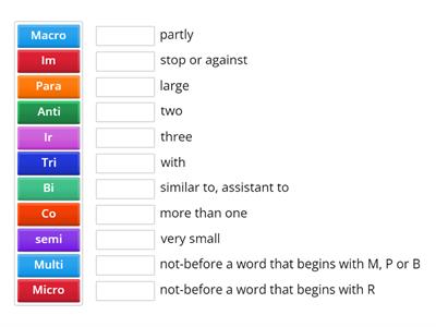 8.6 Prefix Review Match-Up