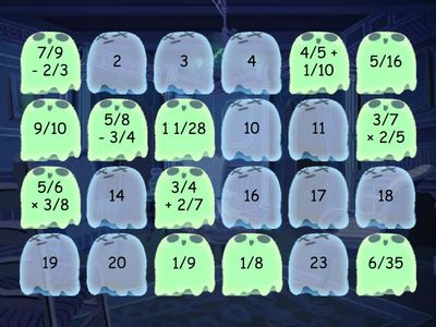 Add, Subtract, Multiply Fractions - Matching