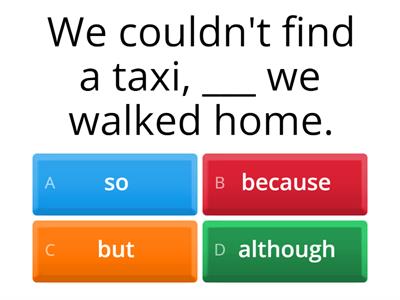  Linkers so, because, but & although