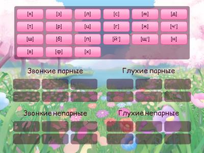 Звонкие и глухие согласные звуки