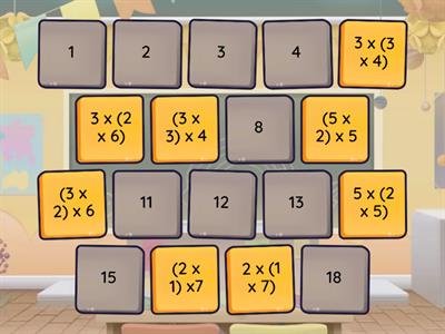 Match the Equations (Associative Property of Multiplication)