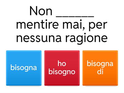 Bisogna, avere bisogno