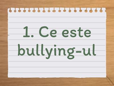 Bullying - flashcards