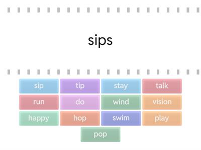 Prefix Suffix (un, re, ing, ed, s)