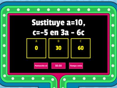 Valor numérico de expresiones algebraicas