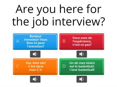 Fr 2  Question formation and Job interview Quiz