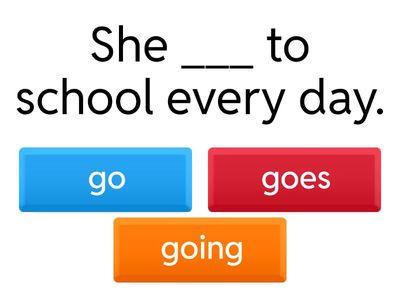 Exercise 1 — Affirmative sentences (Choose the correct option)