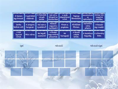Az állítmány fajtái csoportosító