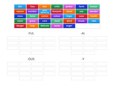 Adjective Suffixes form 6