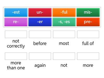 Prefixes and Suffixes