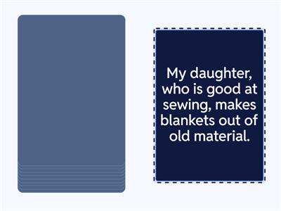 speaking cards recycling relative clauses 