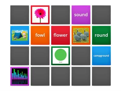 words with /ow/ sounds (Matching pairs)