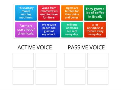 PASSIVE VOICE: PRESENT TENSE 