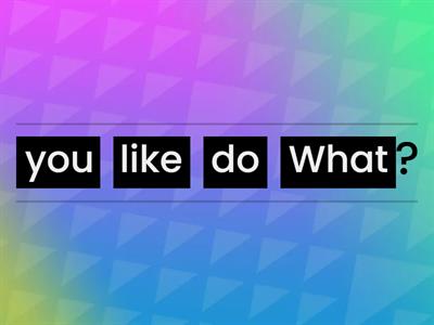 2.3 I like (present simple)