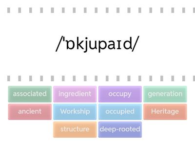 TRÒ CHƠI NỐI TỪ TIẾNG ANH VÀ PHIÊN ÂM CỦA TỪ 