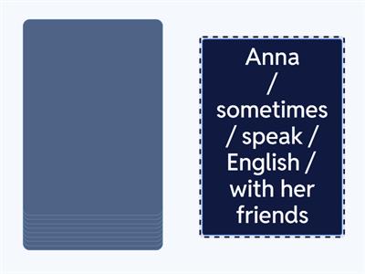 Present Simple A2. Make the sentences correctly