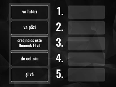 5. Verset Cl.4,5 2Tesaloniceni 3:3