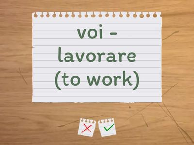 verbi regolari in -ARE + verbo FARE (tempo Presente)