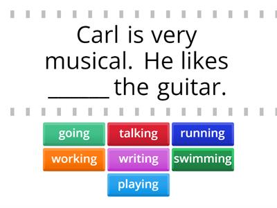 Match the sentences with the correct verb